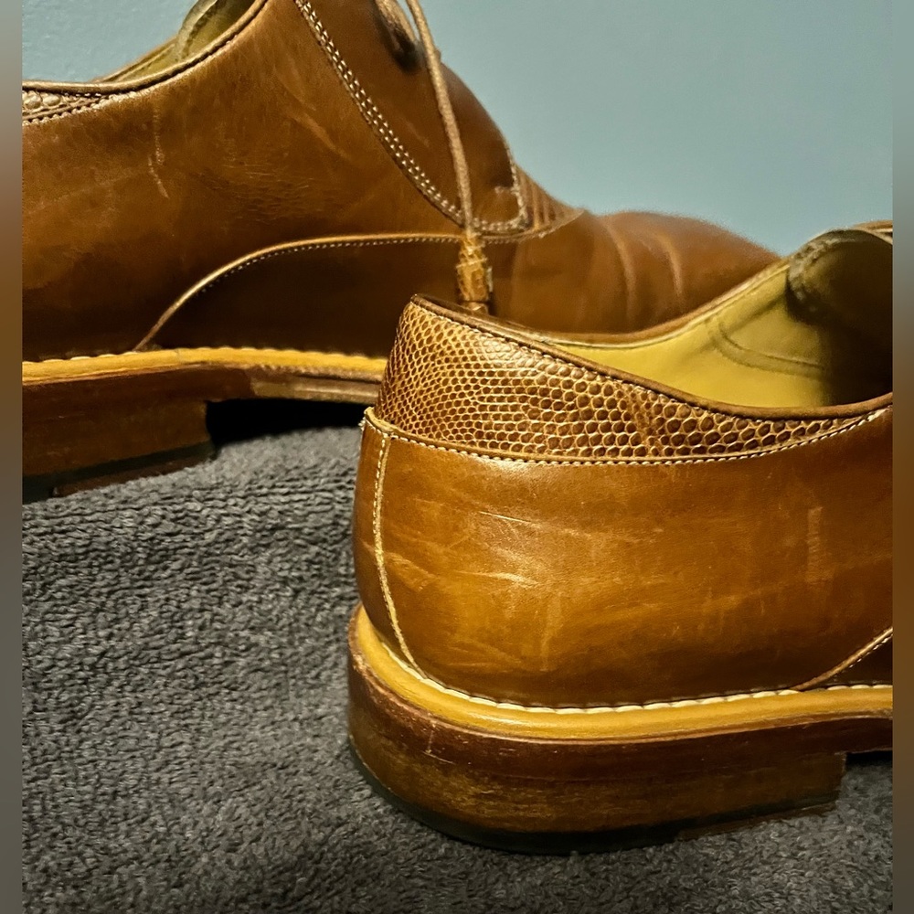 Mezlan Mens Lizard Oxford Shoes in Brown! - Picture 11 of 11